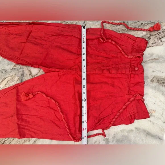 Free People Linen blend Crop Top & Pants Set small - Picture 10 of 16